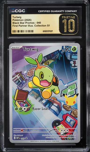 Pokemon Mega Evolution Promo First Partner Illustration S1 Full Art Turtwig #40