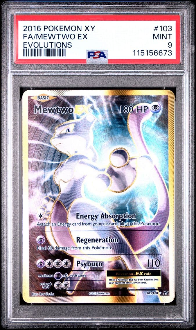 2016 #103 Full Art/Mewtwo EX PSA