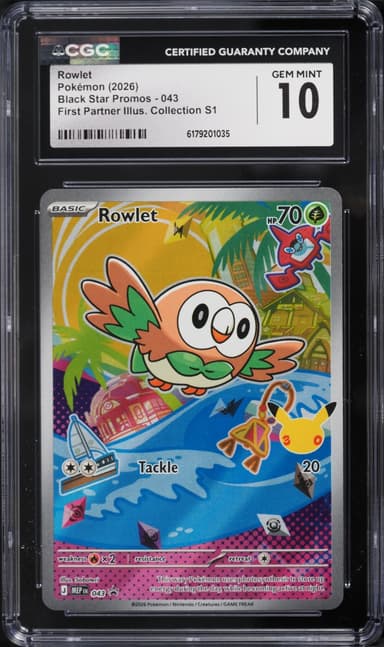 Pokemon Mega Evolution Promo First Partner Illustration S1 Full Art Rowlet #43