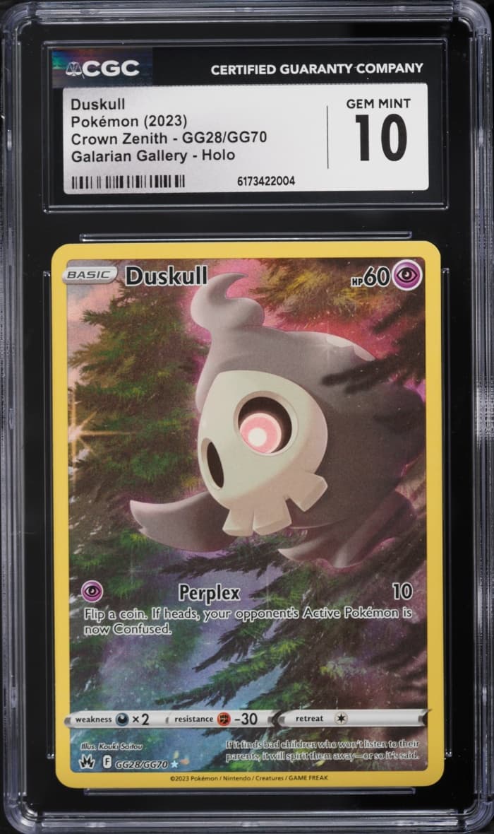 Pokemon Sword & Shield Crown Zenith Galarian Gallery Full Art Duskull #GG28