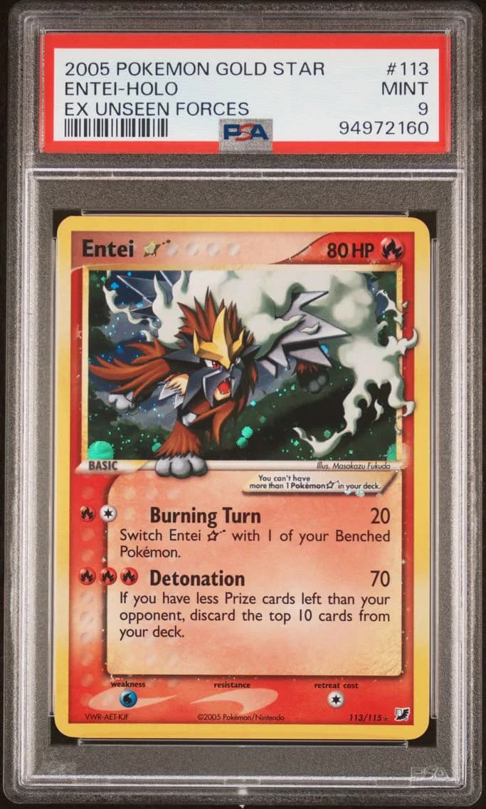 2005 #113 Entei-Holo Gold Star P