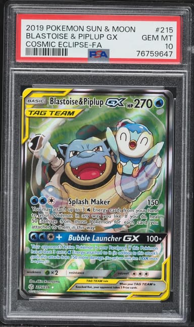 Full Art/Blastoise & Piplup GX