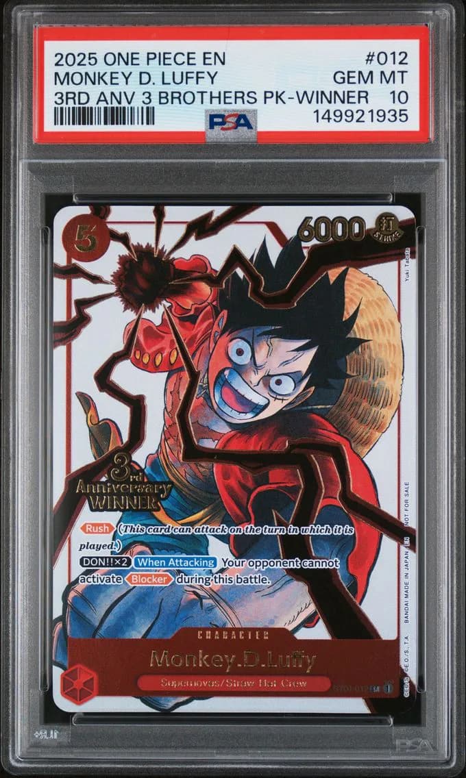 2025 #012 Monkey D. Luffy PSA 10