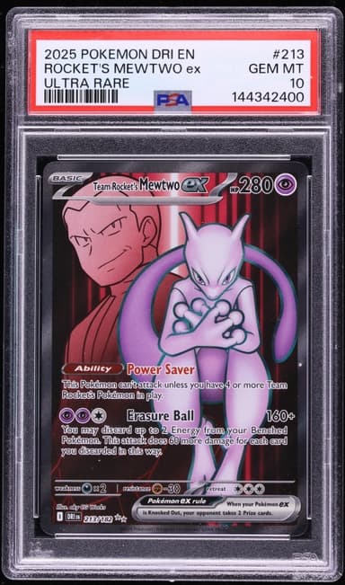 Pokemon Scarlet & Violet Destined Rivals Full Art Team Rocket's Mewtwo ex #213