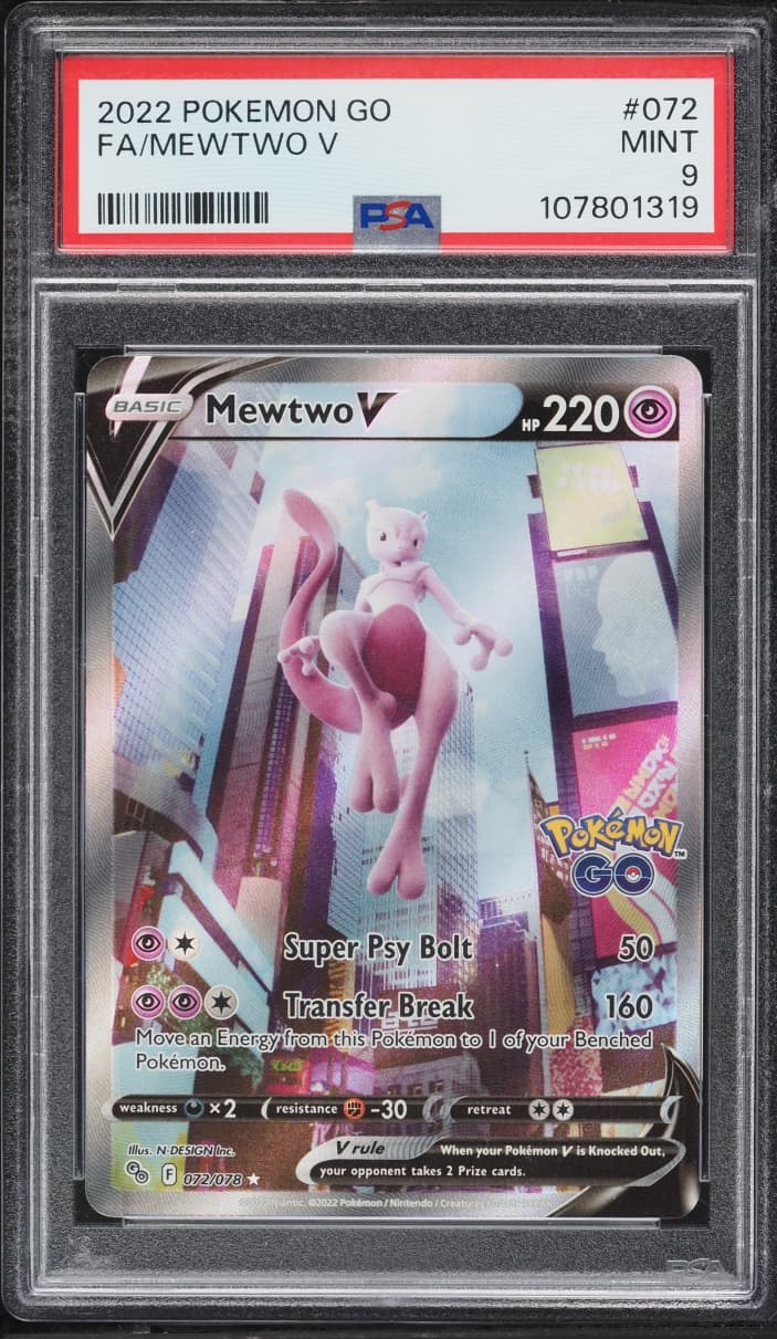 Pokemon Sword & Shield Pokemon GO Alt Art Mewtwo V #72