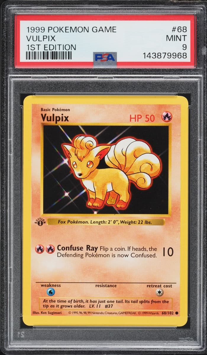 Pokemon Base Set Shadowless 1st Edition Vulpix #68
