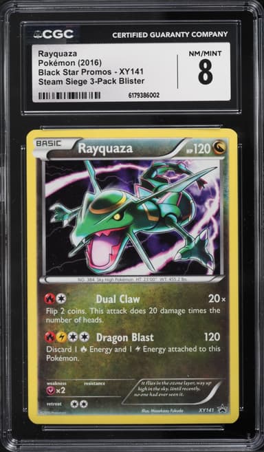 Pokemon XY Black Star Promo Steam Siege Holo Rayquaza #XY141