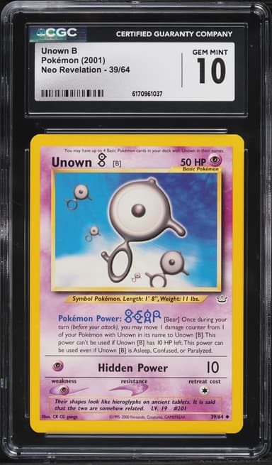 Pokemon Neo Revelation Unown B #39
