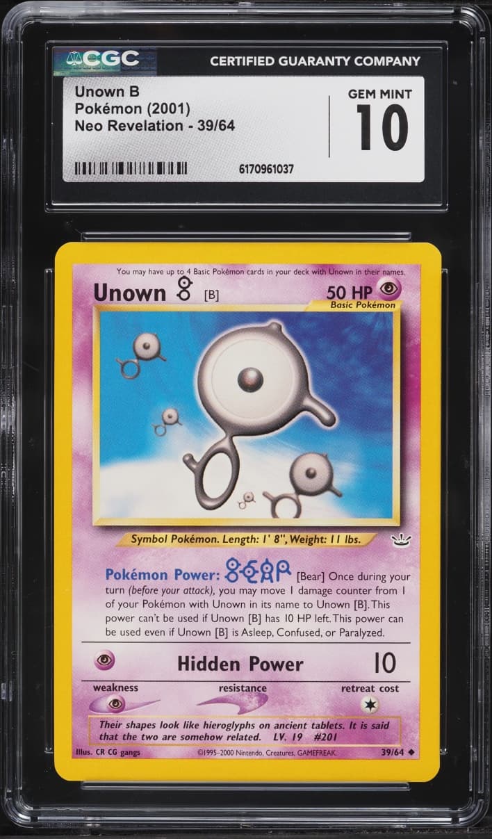 Pokemon Neo Revelation Unown B #39
