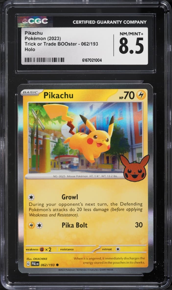 Pokemon Scarlet & Violet Paldea Evolved Trick Or Trade Holo Pikachu #62