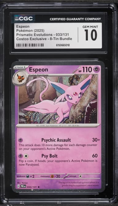 Pokemon Scarlet & Violet Prismatic Evolutions Costco Exclusive Espeon #33