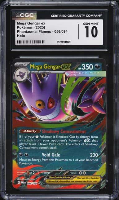 Pokemon Mega Evolution Phantasmal Flames Holo Mega Gengar ex #56