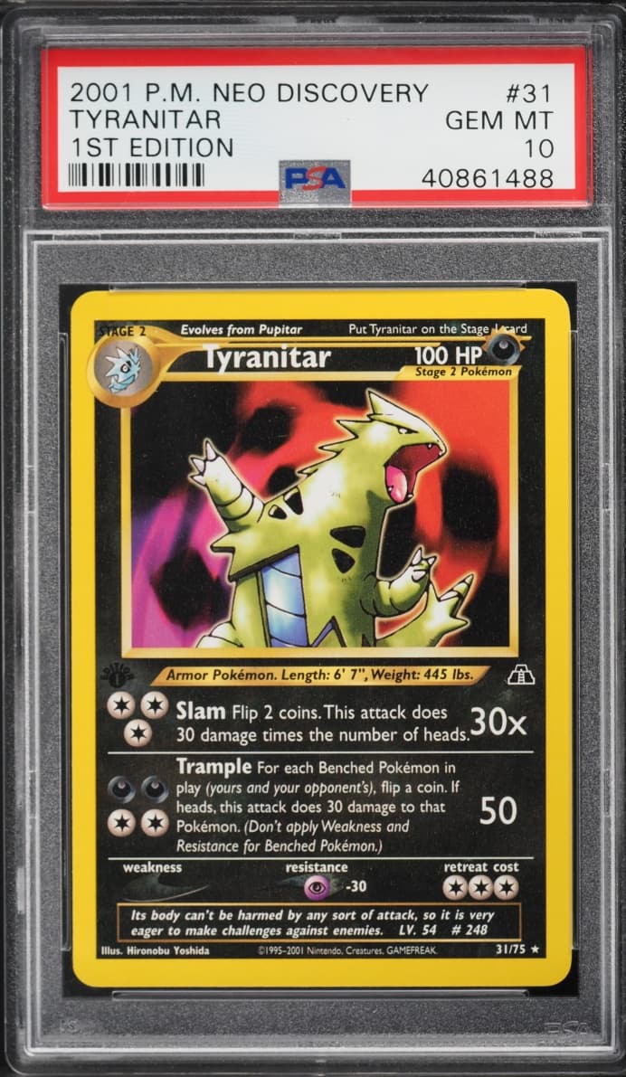 Pokemon Neo Discovery 1st Edition Tyranitar #31