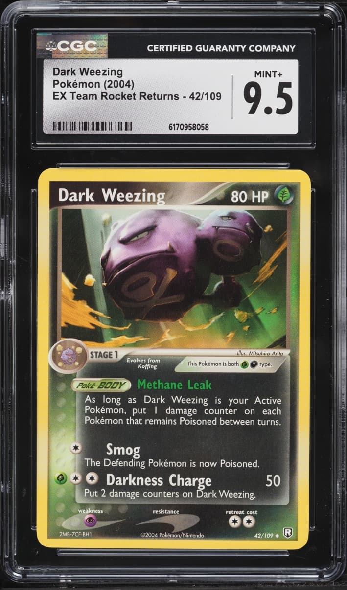 Pokemon EX Team Rocket Returns Dark Weezing #42