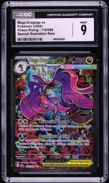 Pokemon Mega Evolution Chaos Rising SIR Mega Dragalge ex #118