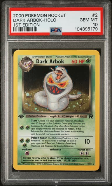 Dark Arbok-Holo 1st Edition