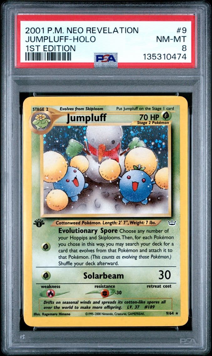 2001 #9 Jumpluff-Holo PSA 8 1st 