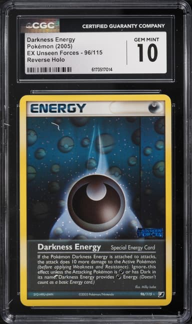 Pokemon EX Unseen Forces Reverse Holo Darkness Energy #96