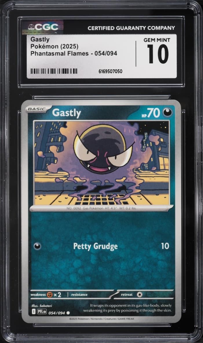 Pokemon Mega Evolution Phantasmal Flames Gastly #054