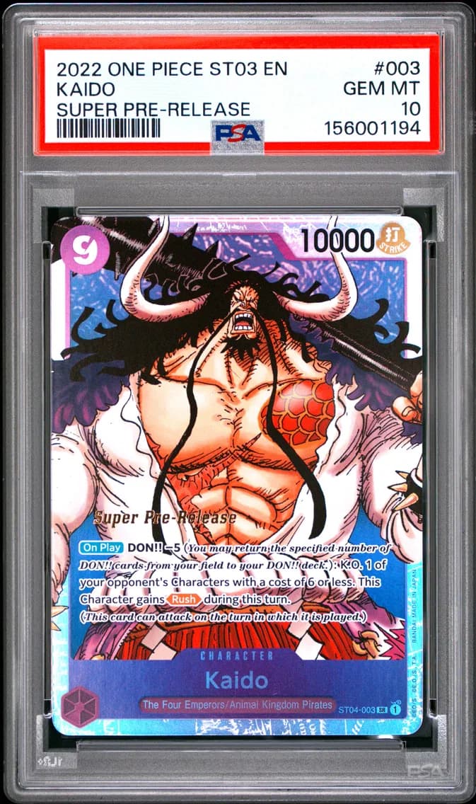 2022 #003 Kaido PSA 10 One Piece