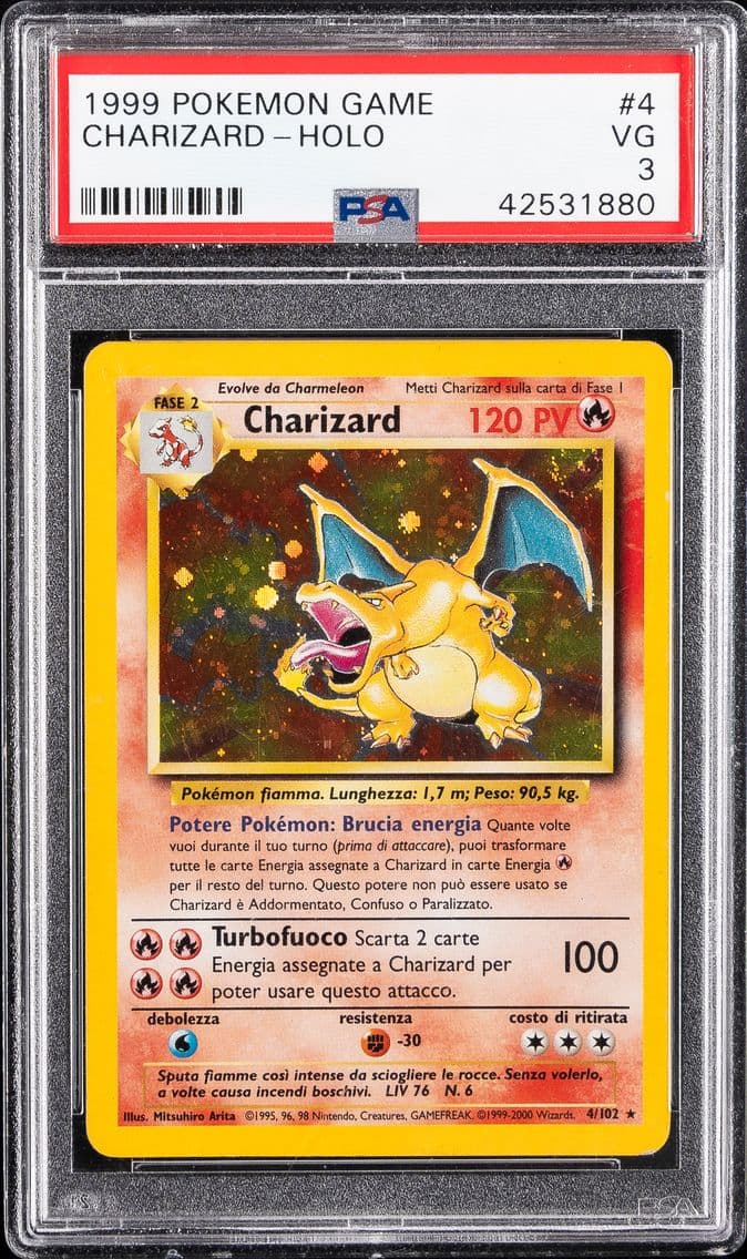 1999 #4 Charizard-Holo PSA 3 Gam