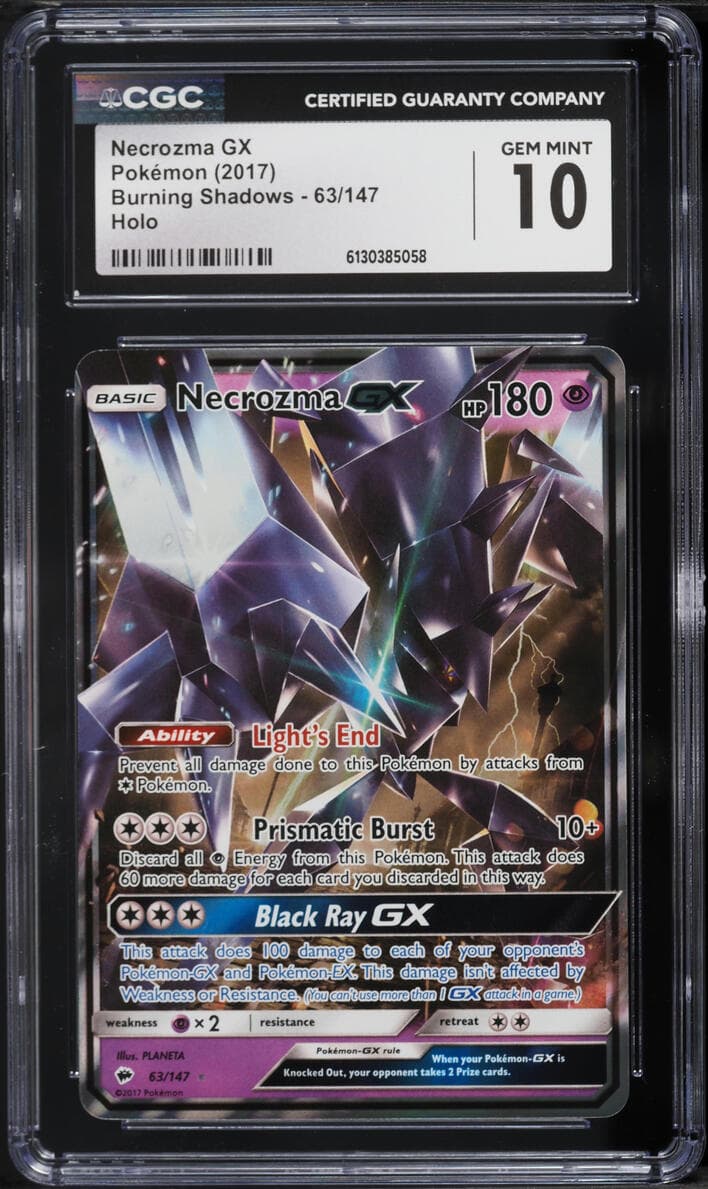 Pokemon Sun & Moon Burning Shadows Holo Necrozma GX #63