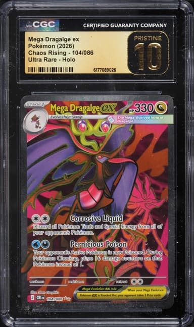Pokemon Mega Evolution Chaos Rising Full Art Mega Dragalge Ex #104