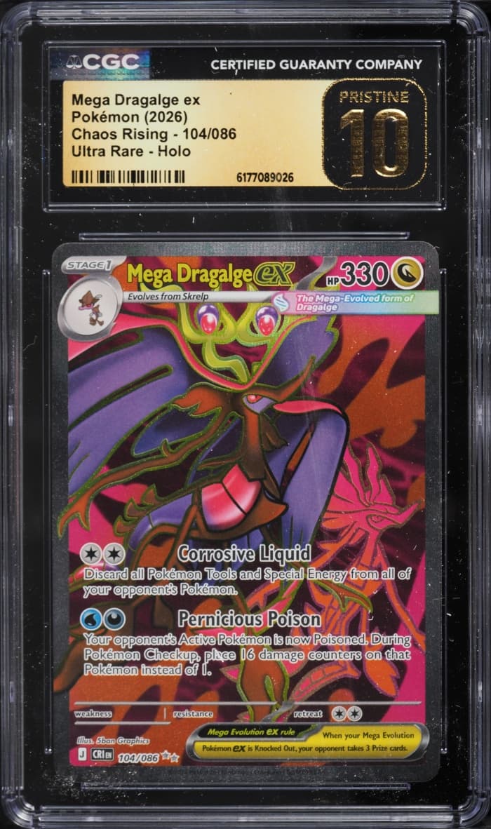 Pokemon Mega Evolution Chaos Rising Full Art Mega Dragalge Ex #104