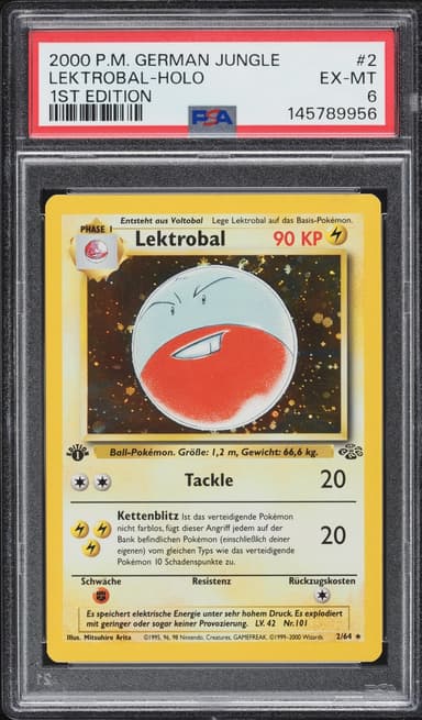 Pokemon German Jungle 1st Edition Holo Lektrobal #2