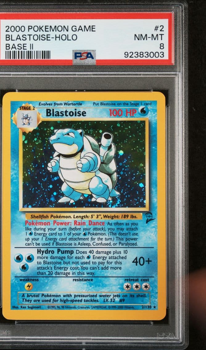 2000 #2 BLASTOISE-HOLO PSA 8 POK