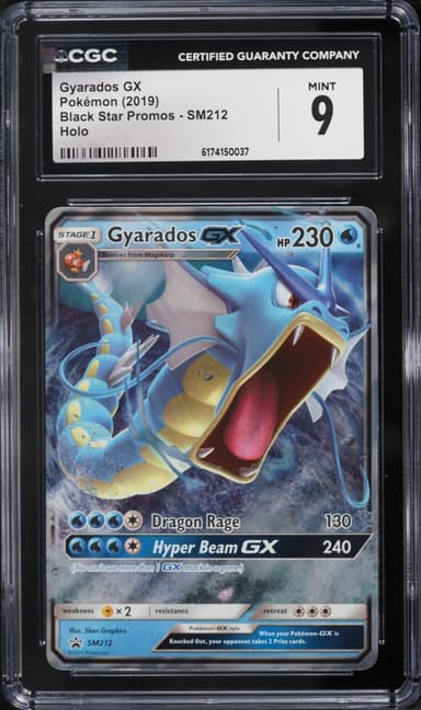 Pokemon Sun & Moon Promo Hidden Fates Holo Gyarados GX #SM212