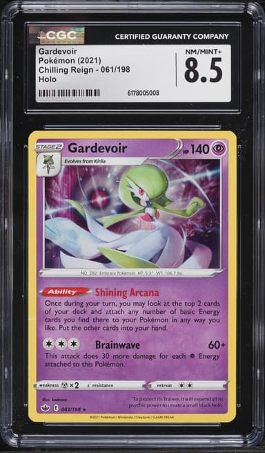Pokemon Sword & Shield Chilling Reign Holo Gardevoir #61