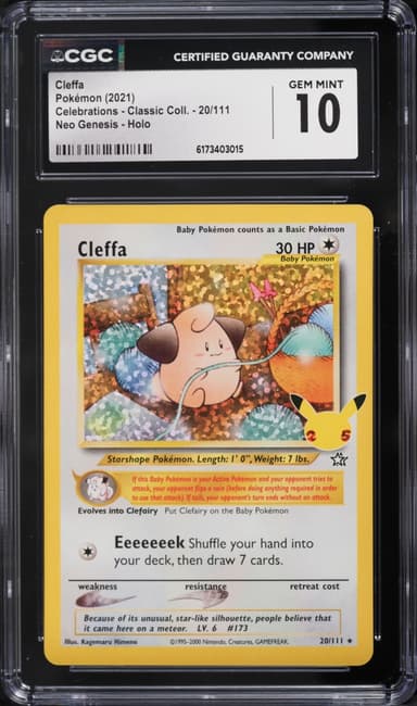 Pokemon Sword & Shield Celebrations Classic Collection Holo Cleffa #20