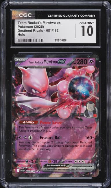 Pokemon Scarlet & Violet Destined Rivals Holo Team Rocket's Mewtwo ex #81