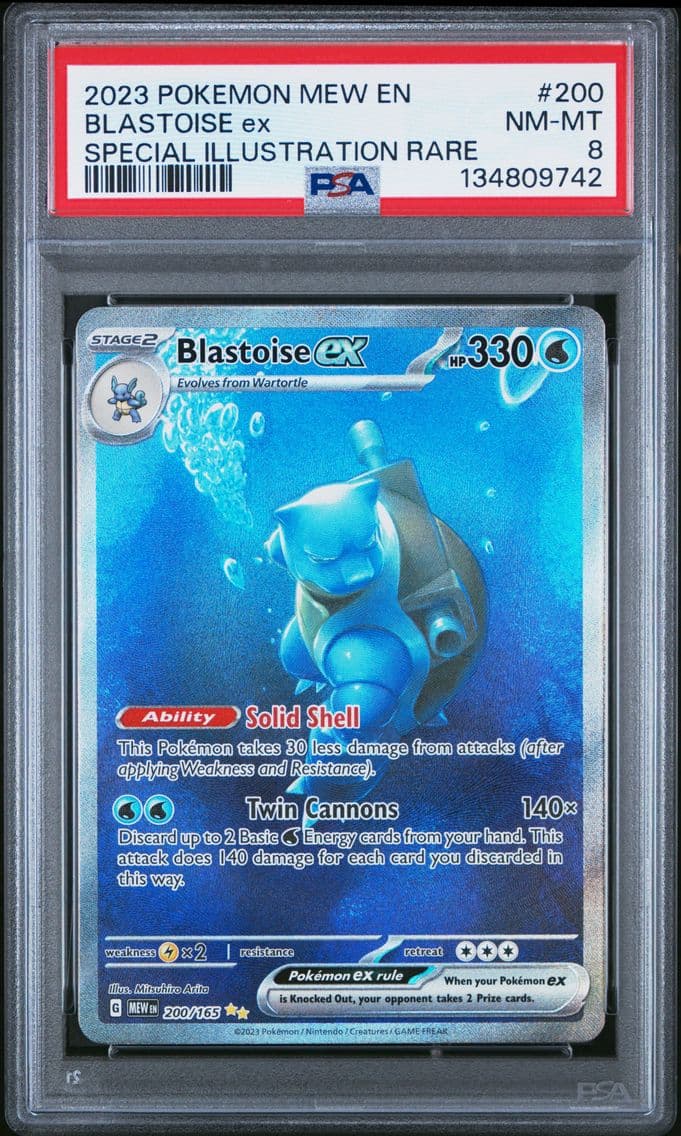2023 #200 Blastoise EX PSA 8 Mew