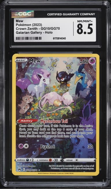 Pokemon Sword & Shield Crown Zenith Galarian Gallery Full Art Mew #GG10