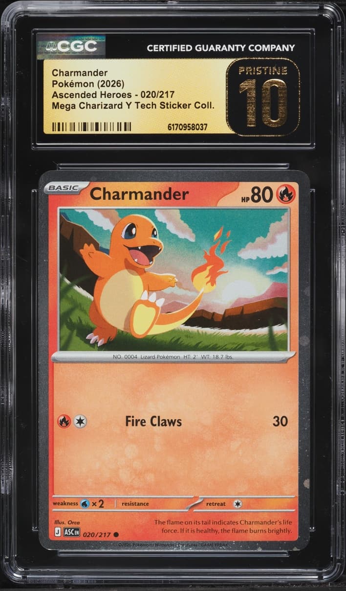 Pokemon Mega Evolution Promo Ascended Heroes Tech Sticker Charmander #20