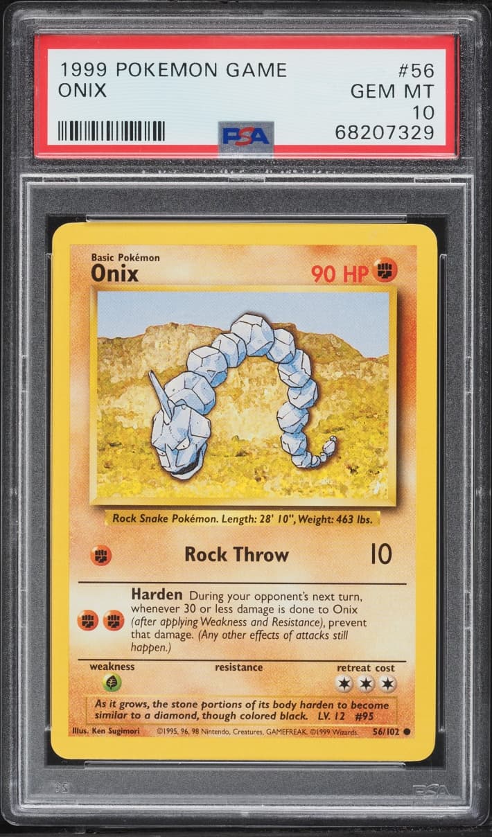 Pokemon Base Set Onix #56