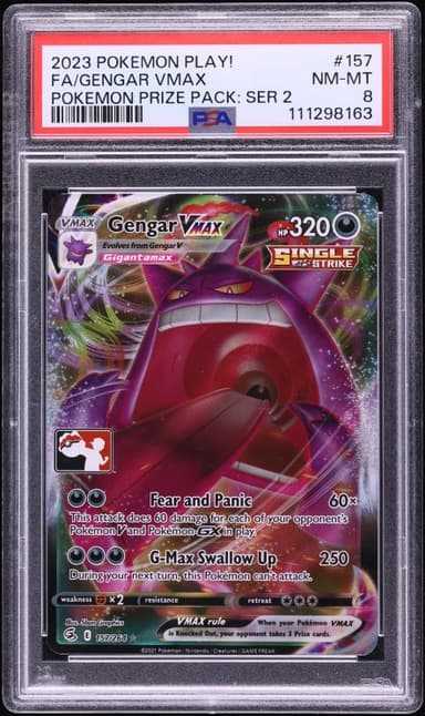 Pokemon Sword & Shield Play! Prize Pack Series 2 Full Art Gengar VMAX #157