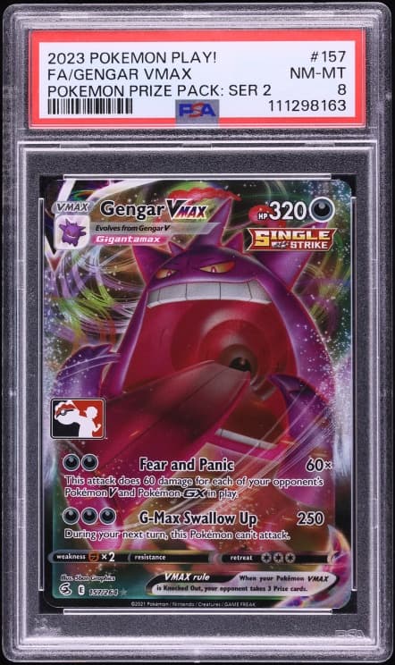 Pokemon Sword & Shield Play! Prize Pack Series 2 Full Art Gengar VMAX #157