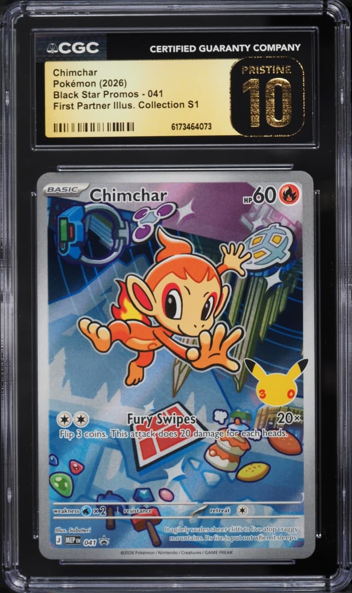 Pokemon Mega Evolution Promo First Partner Illustration S1 Full Art Chimchar #41