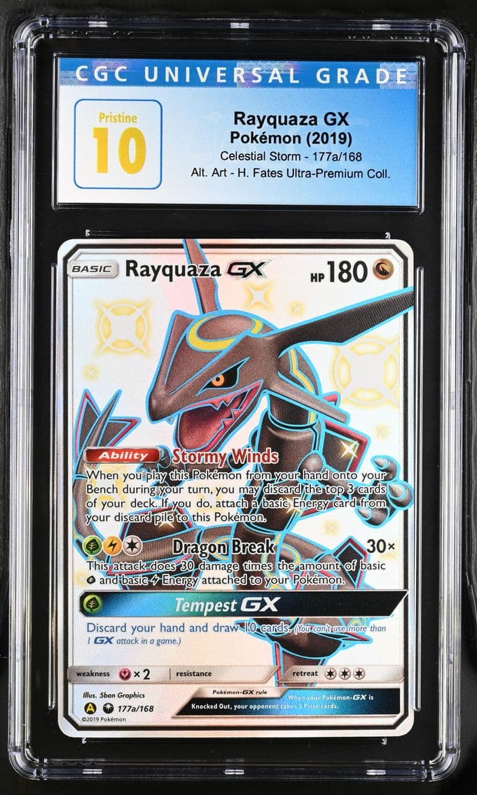 2019 #177a Rayquaza GX CGC 10 Pr