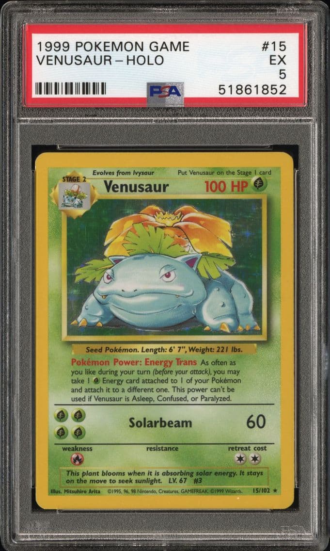 1999 #15 Venusaur-Holo PSA 5 Gam