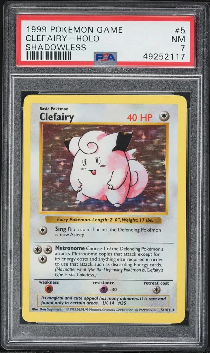 1999 #5 Clefairy-Holo PSA 7 Game