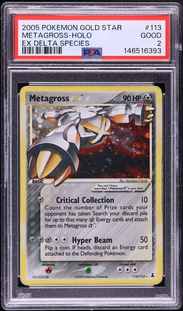 Pokemon EX Delta Species Holo Metagross Gold Star #113