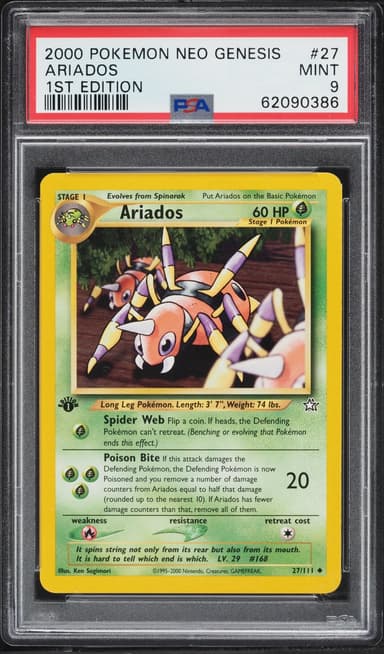Pokemon Neo Genesis 1st Edition Ariados #27