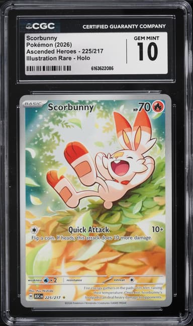 Pokemon Mega Evolution Ascended Heroes IR Scorbunny #225
