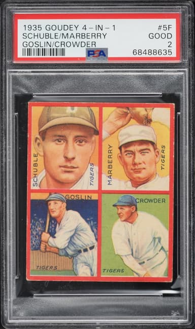 Goudey 4-In-1 Goslin Crowder Schuble Marberry #5F