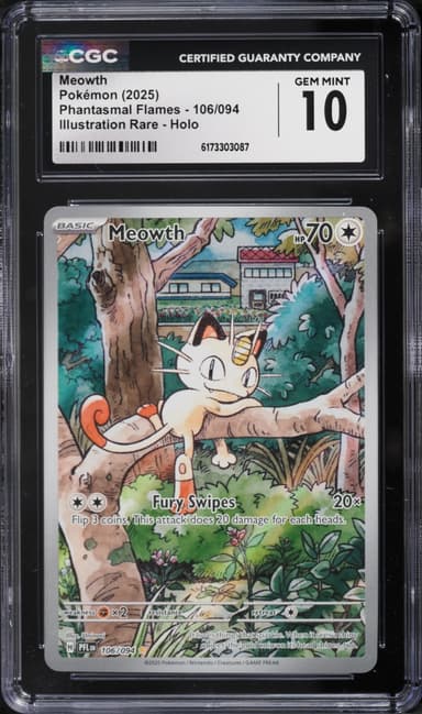 Pokemon Mega Evolution Phantasmal Flames IR Meowth #106