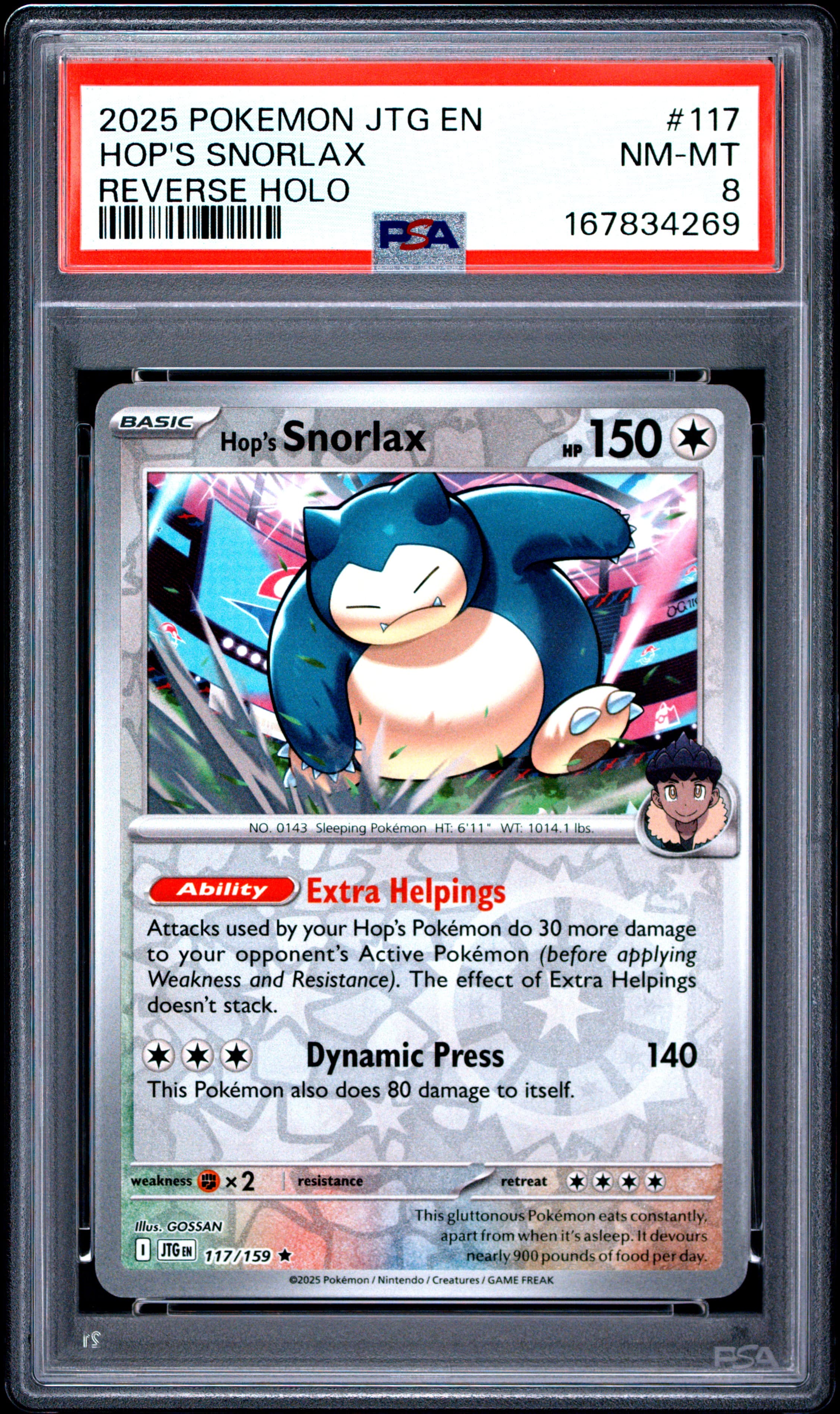Hop's Snorlax Reverse Holo
